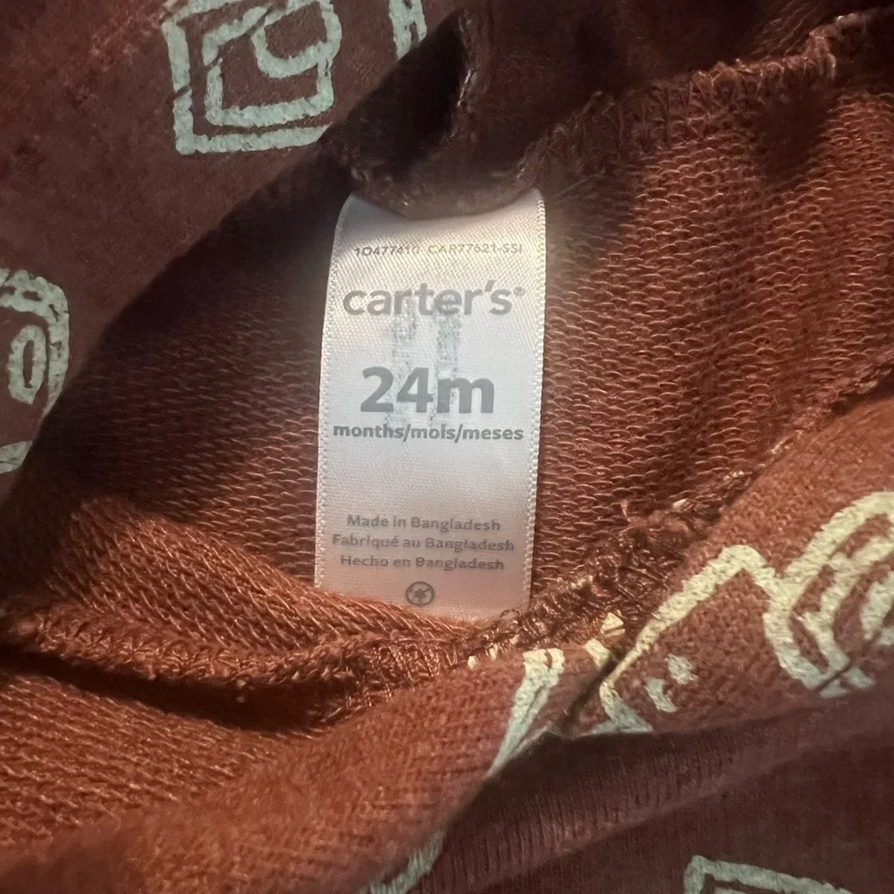 Carter's Size 24M Construction Hoodie Toddler (0828)